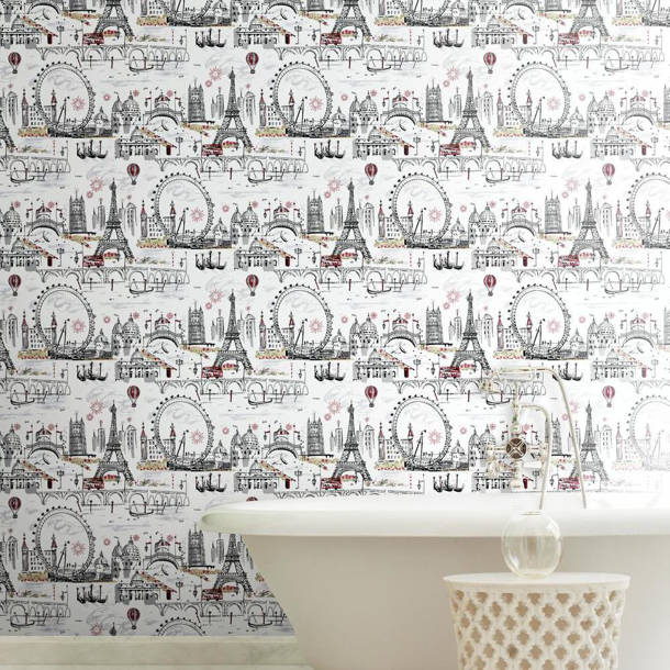 York Wallcoverings Black And White Damask Wallpaper & Reviews Wayfair